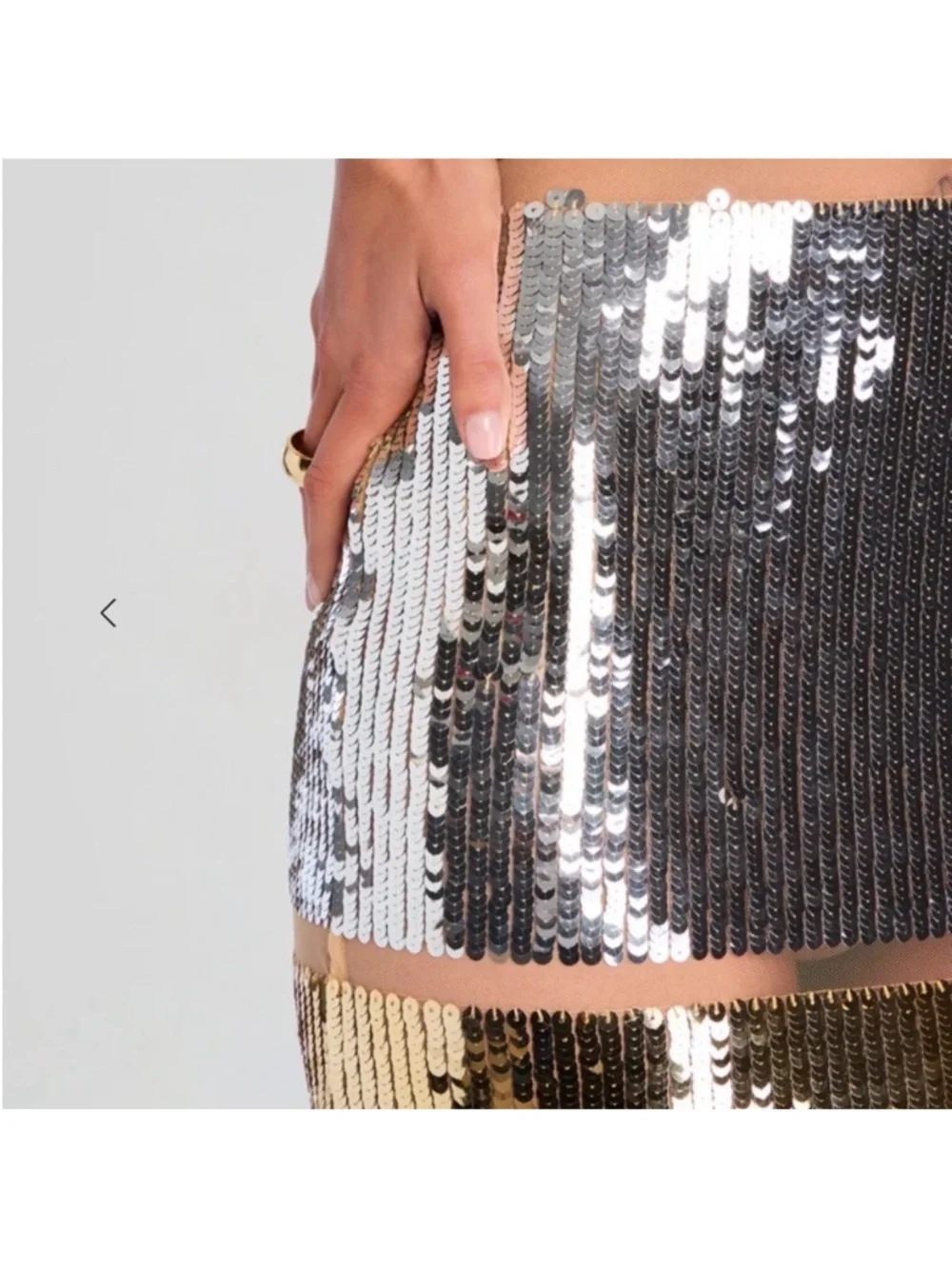 Retrofete Silver and Gold Off-the-Shoulder Bodycon Maxi Dress $1195 small NWOT - Picture 4 of 4